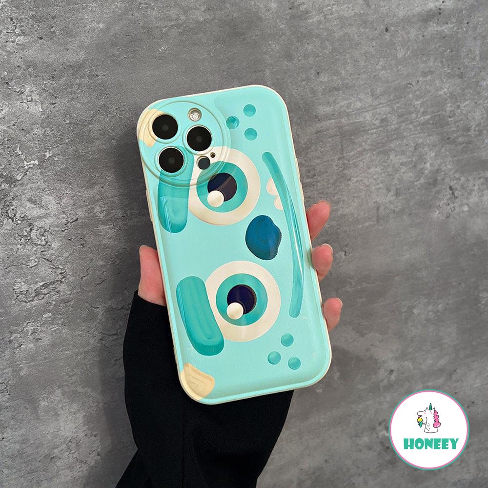 Kartun Yang Indah Monster Mata Besar Bantal Udara Ponsel Case Untuk iPhone 14 Pro Max13 12 Pro Case iPhone 11 Pro Max Lembut TPU Shockproof Ponsel Cover