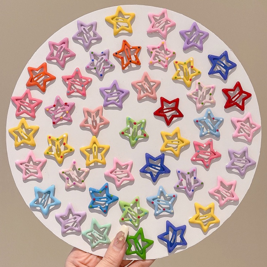 10pcs/set Korea Alloy Pentagram Jepit Rambut Lucu Manis Gadis Hair Clip Side Clip Aksesoris Rambut