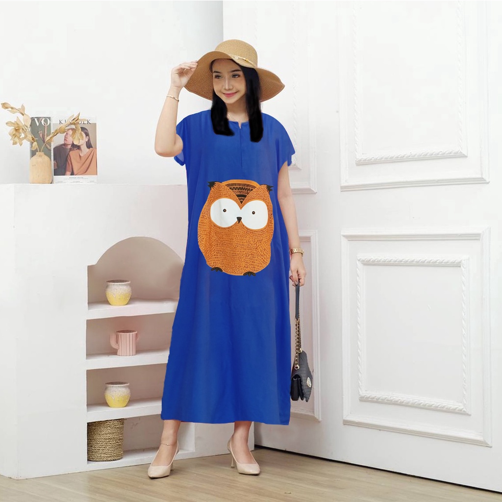 Daster Semata Kaki Motif Owl Kekinian Panjang Semata Kaki - Bandung Official Store