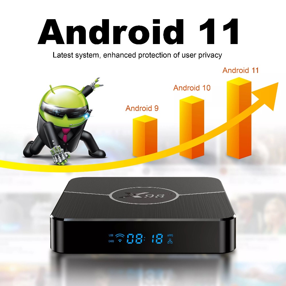 AKN88 - X98 PLUS - Android OS Smart TV Box 4K UHD - RAM 4GB ROM 32GB