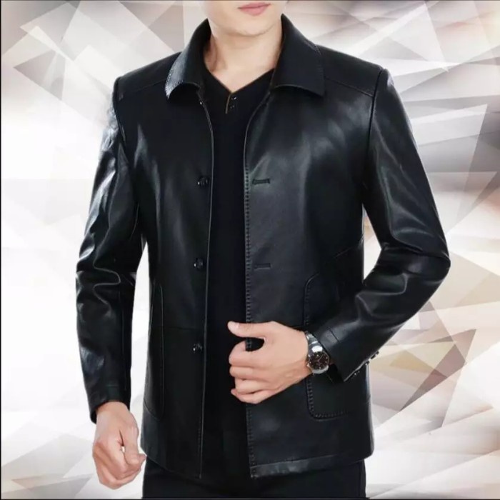 jaket kulit cowok dari kulit asli domba/ jaket kulit blazer pria model terbaru kualitas super dari k