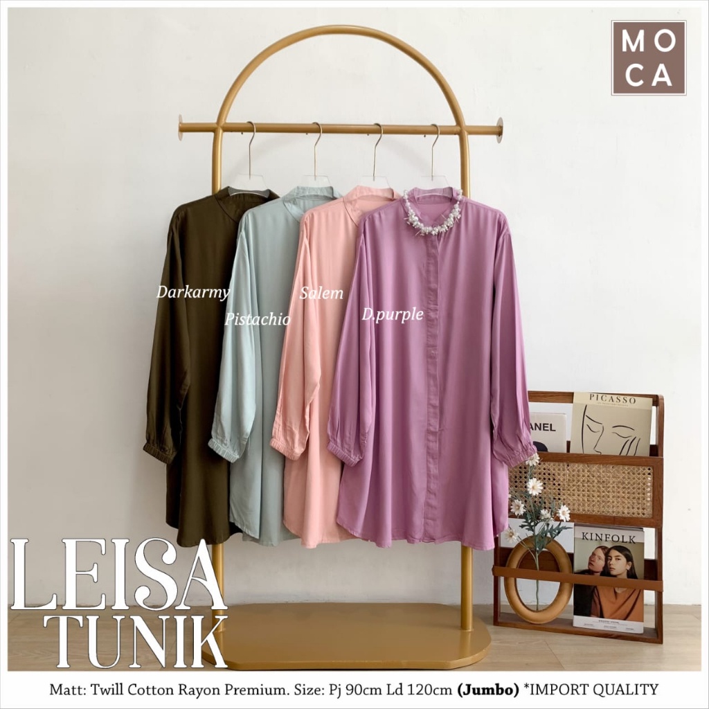 Leisa Tunik ORI MOCA | Ld120 Twill Cotton Rayon Premium