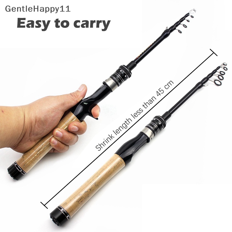 Gentlehappy Ultra light ul power Telescopic Fishing Rod Spinning Rod Lure Berat 1-5g Anak Pemula Menangkap Ikan Kecil Tiang id