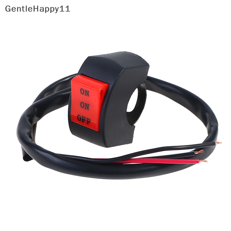 Gentlehappy Saklar Lampu Depan LED Jauh Dekat Tiga Garis Tombol Saklar Stang Motor id