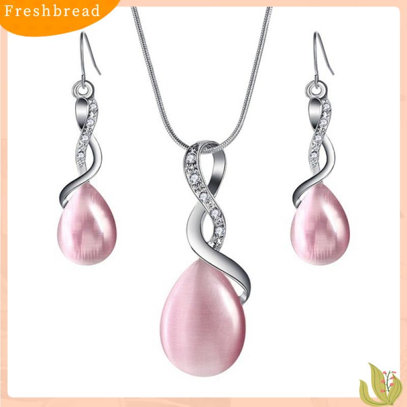 [FRA] Kalung Anting Berbentuk Drop set Aksesoris set Dua Potong