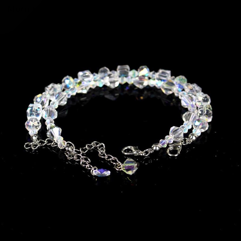 Mornin Fashion Shine Crystals Stone Bracelet Untuk Wanita Adjustable AB Color Square Beaded Bracelet Gadis Pesta Perhiasan Hadiah id