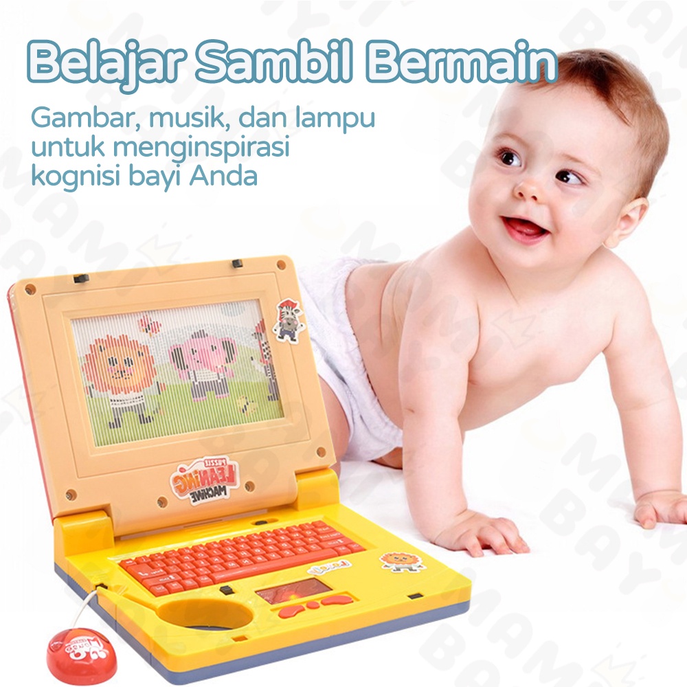 Mamibayi Mainan Laptop Anak Bayi Mini Laptop Dengan Musik Mainan Edukasi Anak Learning Machine