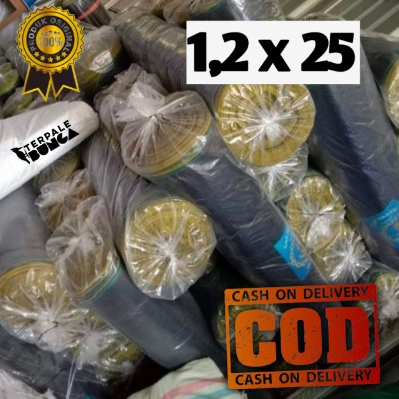 jangkar waring hitam 1 roll 120x 25 m benang pollyetilen