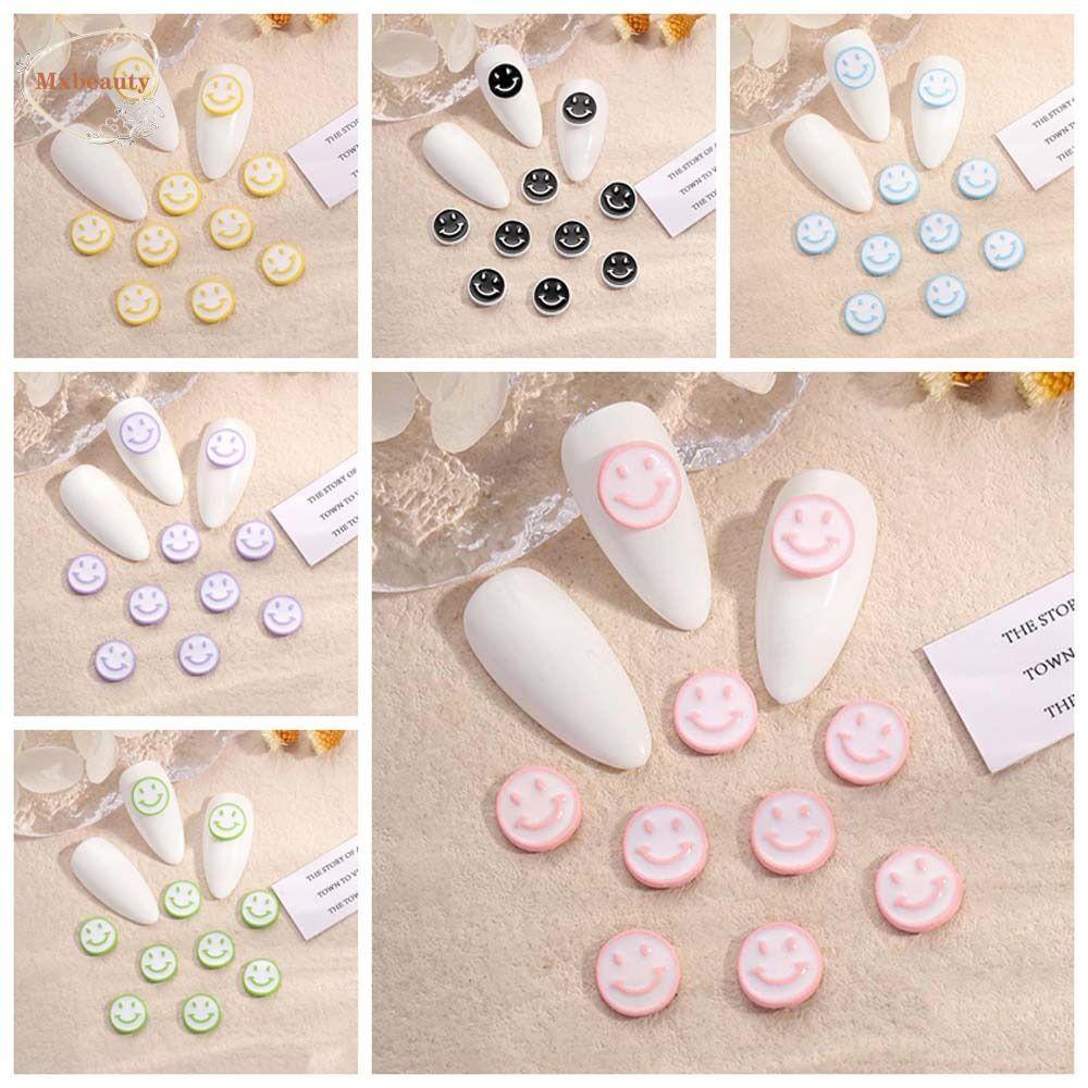 Mxbeauty Hiasan Kuku Bahan Alloy Kartun Smiley Face Manicure Nail Perhiasan Untuk Wanita