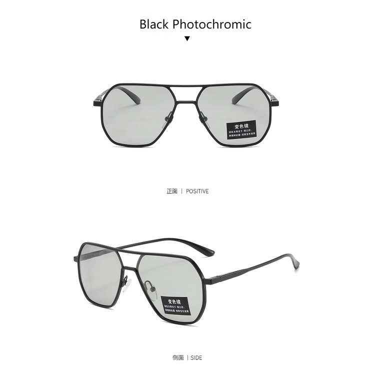 Kacamata Hitam Polarized Photochromic Untuk Pria Mengemudi Perlindungan UV