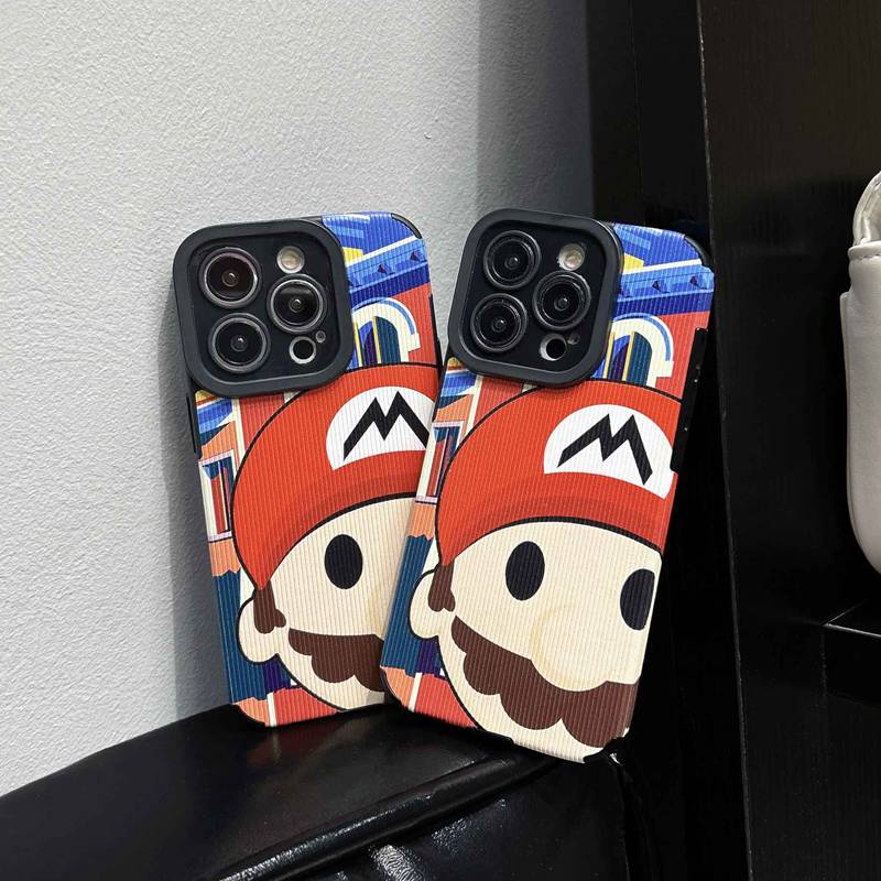 All New So Cute Love Mario Leather Soft Case IPhone 7 Plus 8 Plus X XS XR XS Max 11 13 12 14 PRO Max 14 Plus Phone Case Girl Girl Women's Fashion