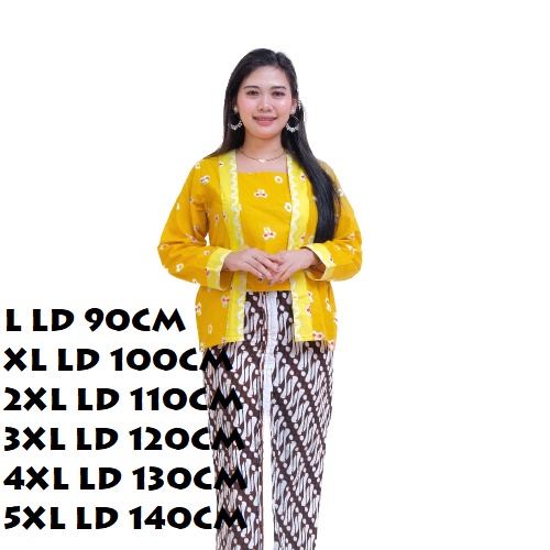 Kebaya dan Sorjan Kebaya Kutubaru Jumputan Jumbo Lurik