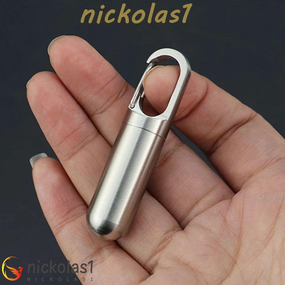 NICKOLAS1 Kotak Pil Obat Mini Pria Medicine Tablet Wadah Tahan Air Outdoor Gantung Gesper Kapsul Organizer