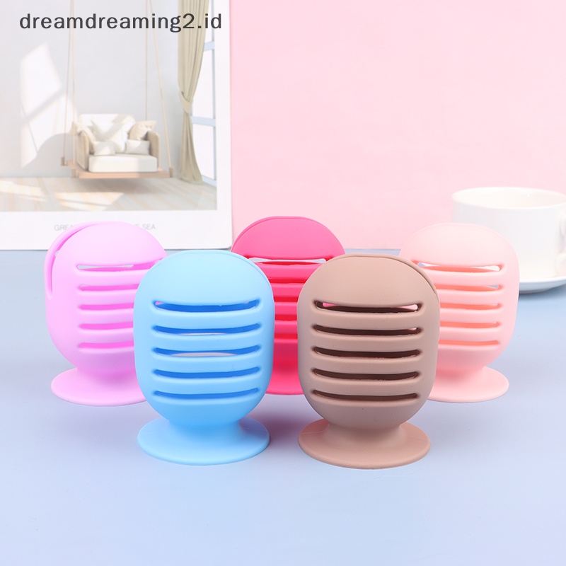 (drea) Blender Makeup Kecantikan Silikon Rak Penyimpanan Powder Puff Egg Sponge Drying Stand //