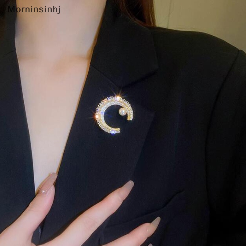 Mornin Bulan Bros Korea Fashion Mutiara Imitasi Bros Untuk Wanita Pria Pesta Kantor Kerah Pin Korsase Perhiasan Hadiah id