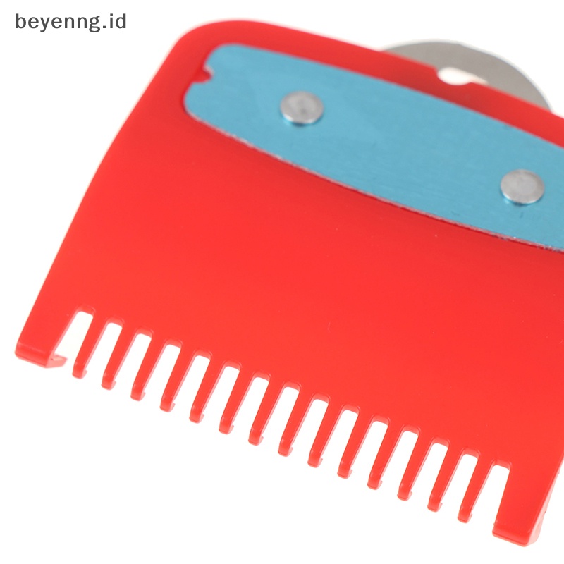 Beyen 1.5 +4.5mm Size Guide Comb Set Sisir Tempel Merah Dengan Holder Metal Clipper ID