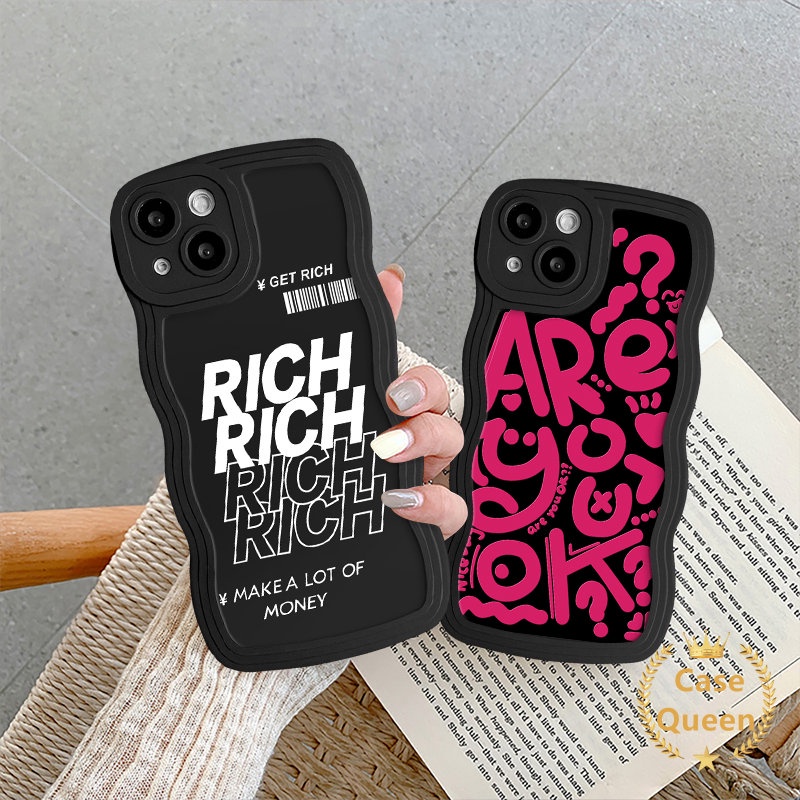 Ins Art Casing Ponsel Pola Zebra Untuk Redmi A1 9C Nfc9 10C 9A 10A 12C 9C 10 9T Redmi Note 10 9 10S 11 8 11s Graffiti Fashion Kartun Rose Merah Huruf Inggris Lembut Bergelombang Penutup Tepi