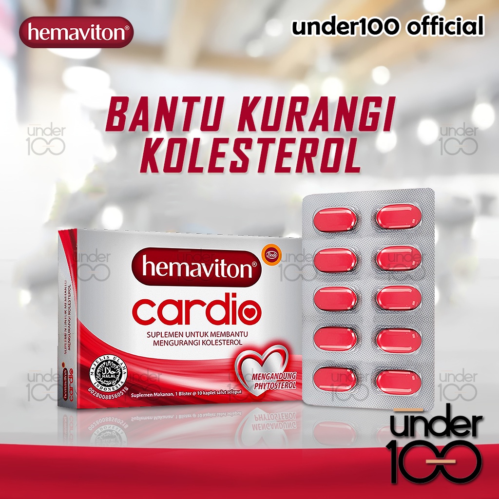 ❤ Under100 ❤ Hemaviton Cardio Kaplet Suplemen Kesehatan 1 Box Isi 10 Kaplet | HALAL BPOM