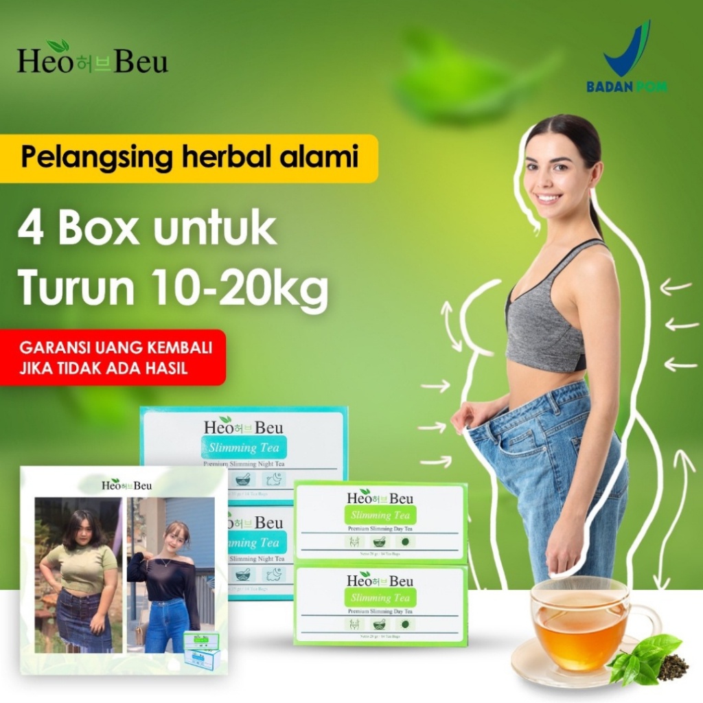 

Teh Diet Pelangsing Heo Beu Slimming Tea Herbal Alami Minuman Teh Penurun Berat Badan , Membuat Badan Langsing 100% ORIGINAL HALAL BPOM Terlaris