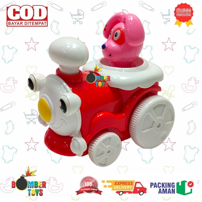 MAINAN ANAK TRAKTOR KERETA PULLBACK KARAKTER KARTUN LUCU COLORFUL