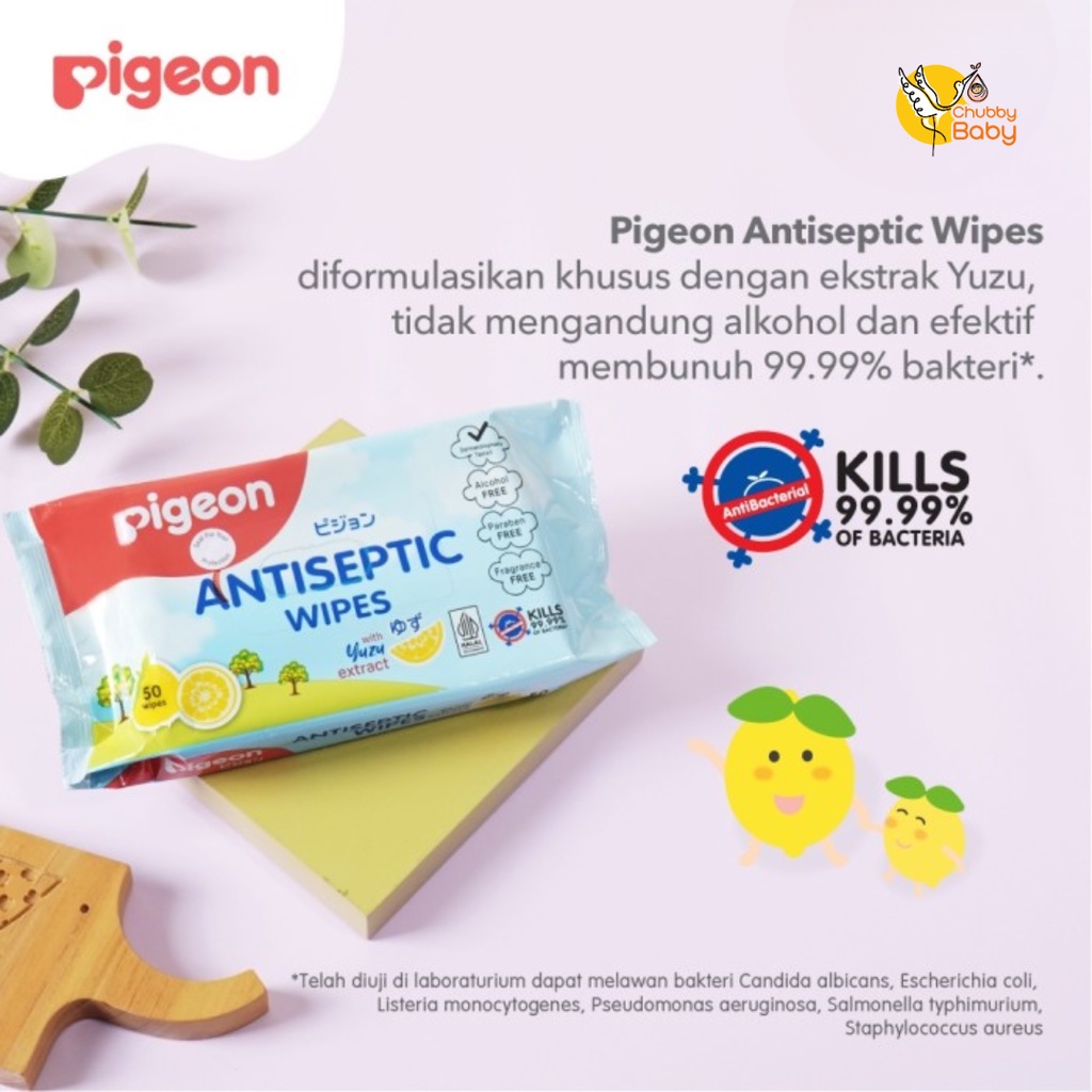 Pigeon Antiseptic Wipes With Yuzu Extract 50's