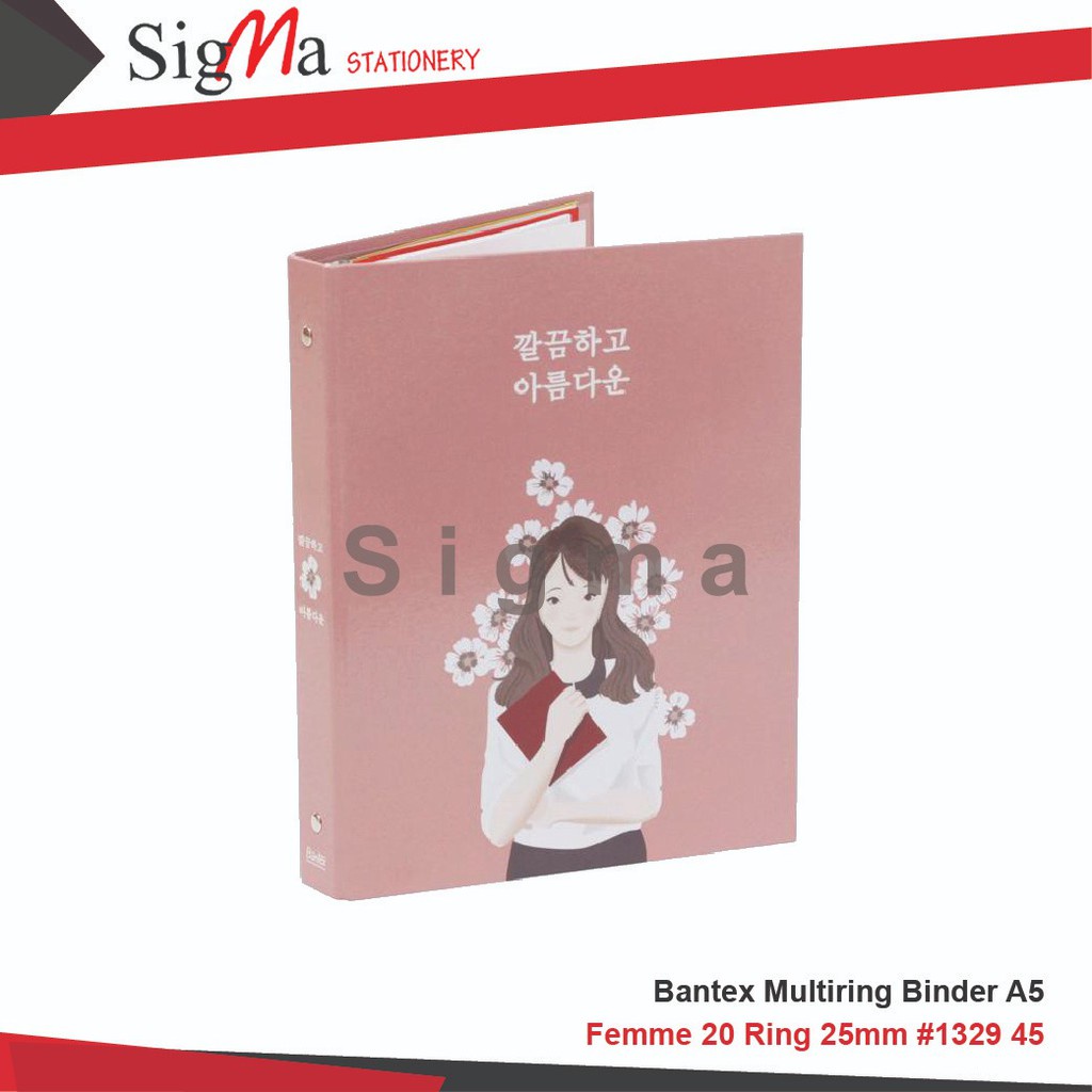 

Bantex Multiring Binder A5 Femme 20 Ring 25mm #1329 45