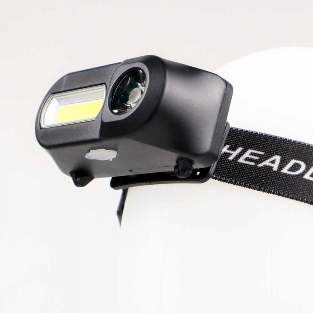 TaffLED Senter kepala Headlamp Flashlight Headlight LED 3 Modes COB