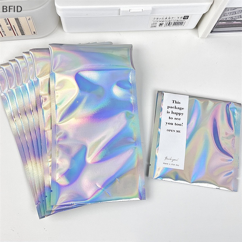 [BFID] 10pcs Horaphic Rain Flat Foil Mailing Amplop Resealable Odor Proof Bags Self Adhesive Bags Untuk Kurir Penyimpanan Paket Hadiah [ID]