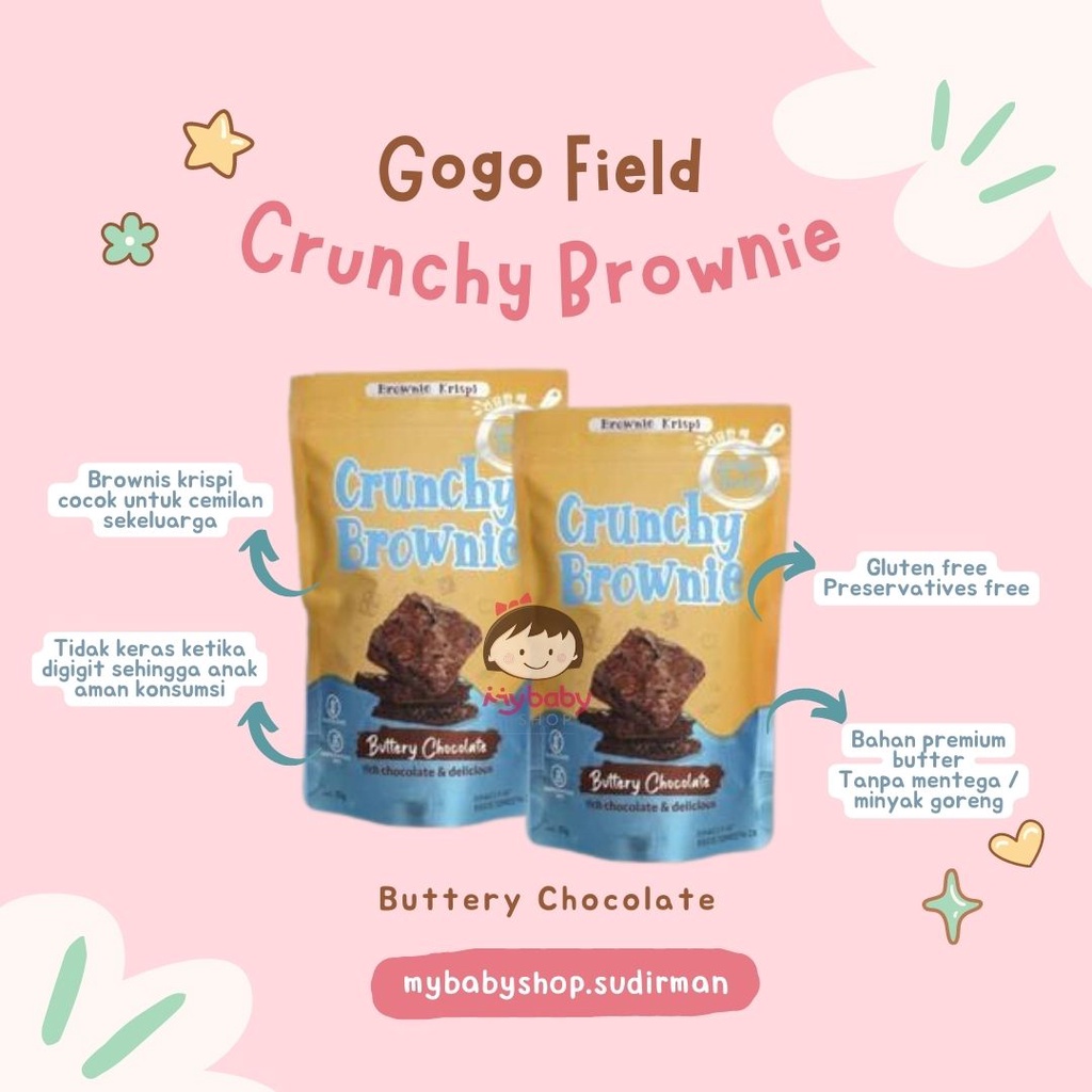 

Gogofield Crunchy Brownie Buttery Chocolate 50gr / Brownies Krispi / cemilan