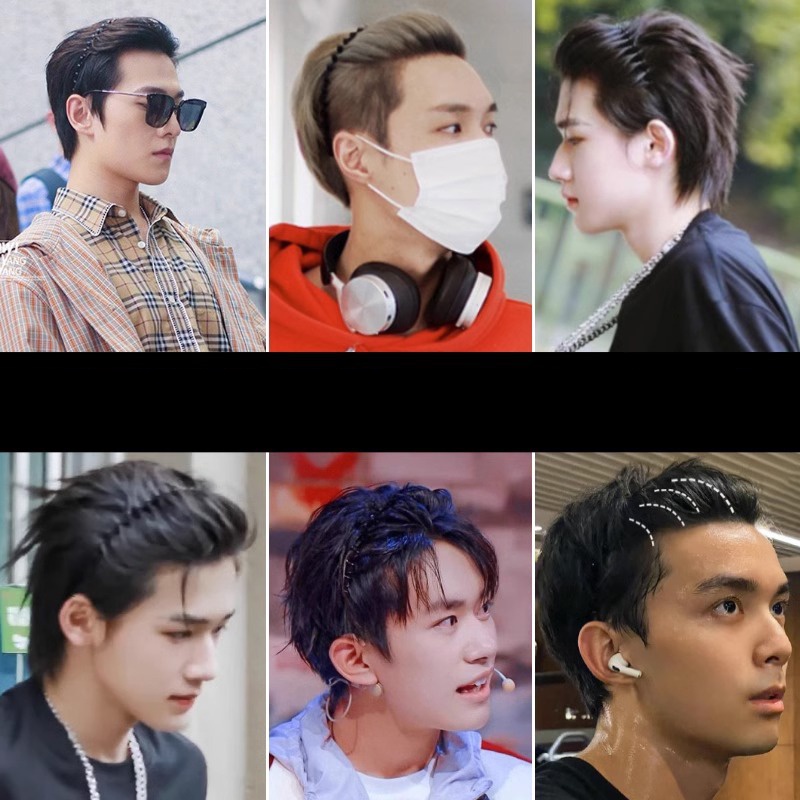 Unisex Hitam Logam Bando Gelombang Sederhana Non Slip Olahraga Rambut Band Aksesoris Rambut Pria Wanita