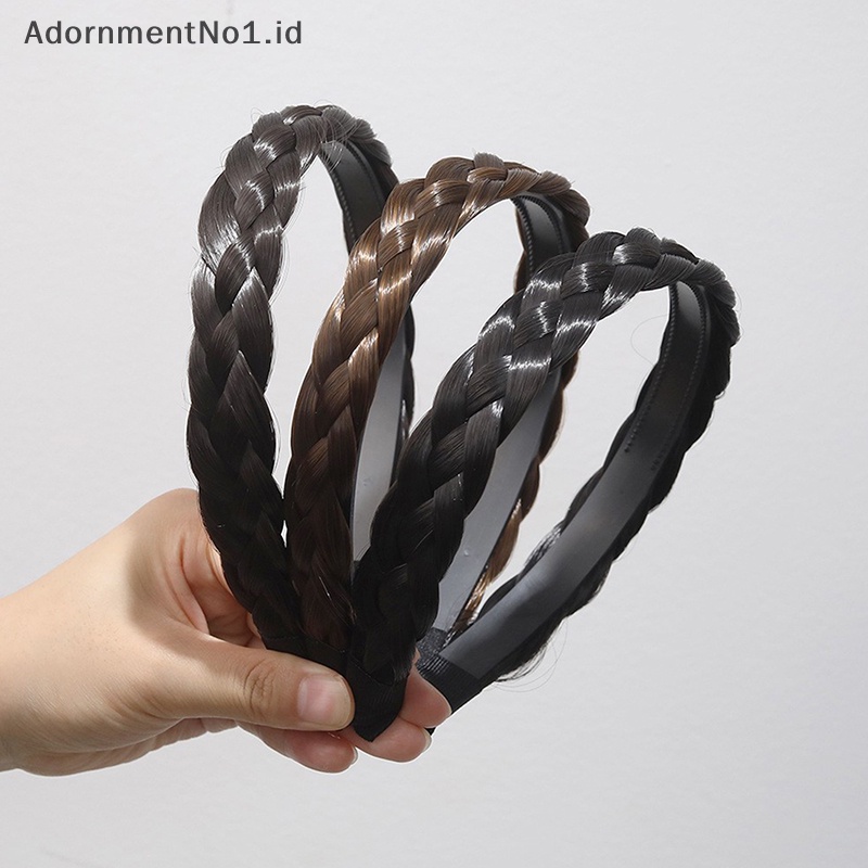 [AdornmentNo1] N bando Wig kepang empat aksen tali Handmade bando kepang Twist hiasan kepala