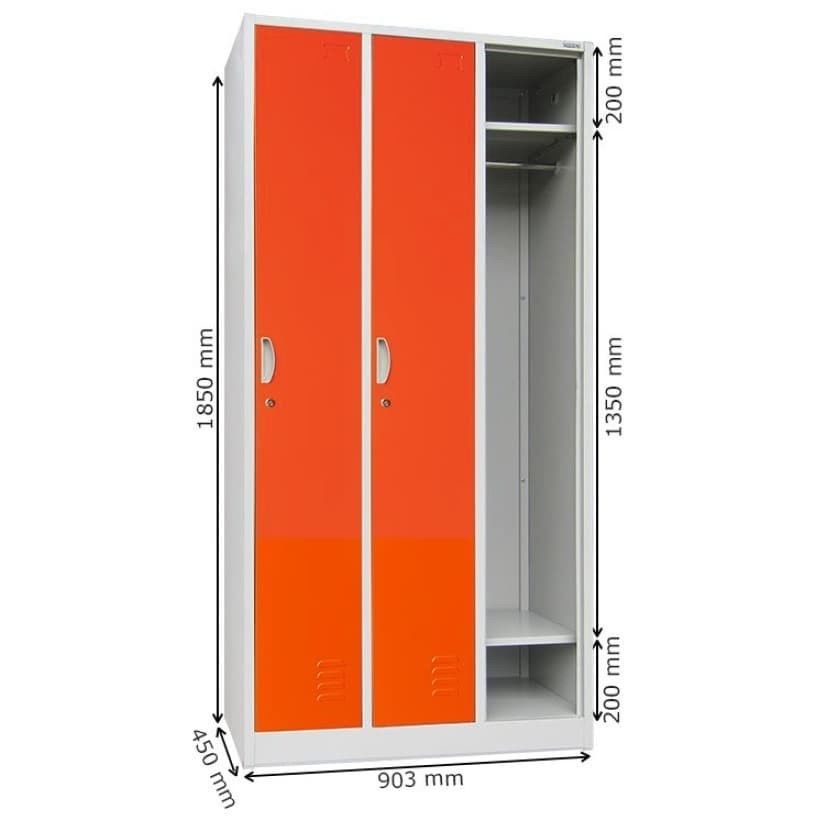 Lemari Loker Besi Kozure KL-3W Locker 3 Pintu KOZURE KL3W - Lemari Kabinet