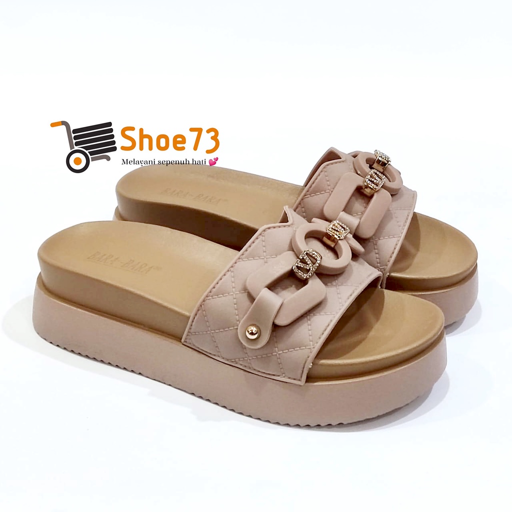 BARA-BARA 219 V-9TT SIZE 36-40 ORIGINAL | Sandal Wedges Selop Jelly Wanita | Sendal Kokop Impor