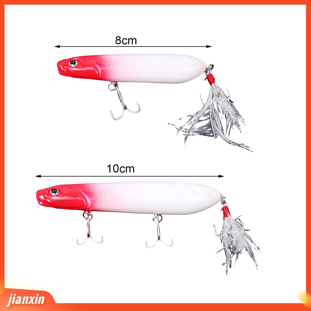 (In Stock) 10g /14g Umpan Pancing Penampilan Realistis Kait Tajam Reusable Sea Casting Fishing Topwater Zigzag Pensil Buatan Umpan Keras Peralatan Memancing