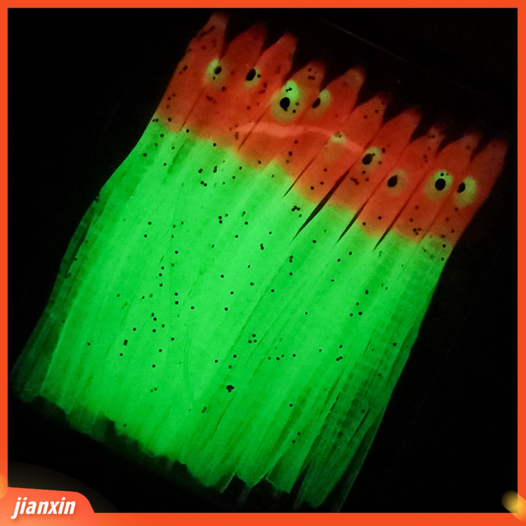 (In Stock) 10Pcs Umpan Cumi Luminous Praktis Banyak Digunakan Aksesoris Handal Buatan Memancing Memikat Alat Pancing