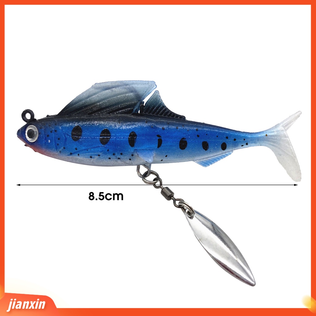 (In Stock) 8.5cm /13g Spot Bionic Umpan Buatan Berduri Kait Rotasi Payet Umpan Lembut Alat Pancing