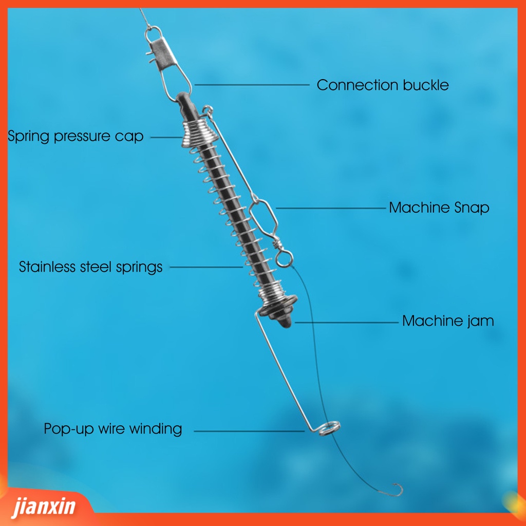 (In Stock) Otomatis Memancing Kait Elastisitas Tinggi Kecepatan Penuh Stainless Steel Musim Semi Fishhook Luar Memancing Umpan Menangkap Kait Alat Pancing