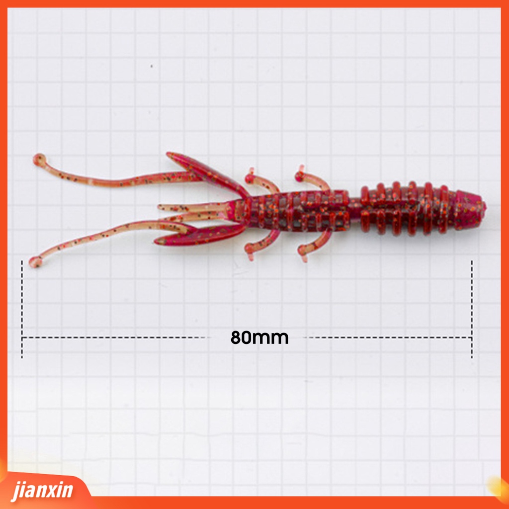(In Stock) 20 Pcs Umpan Udang Lembut Simulasi Menarik Lure 8cm /1.8g Memancing Umpan Mengapung Jig Wobbler Alat Pancing