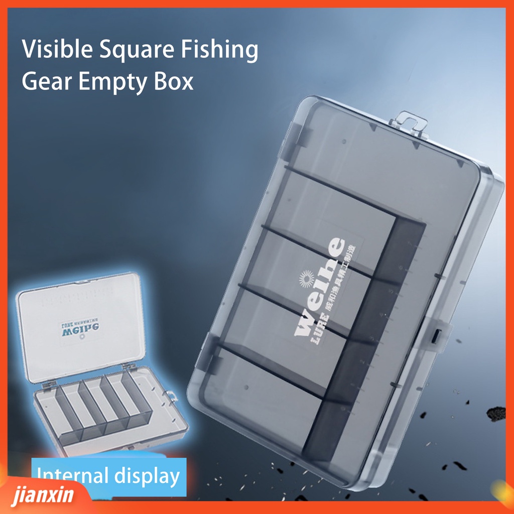 (In Stock) Kotak Umpan Kapasitas Tinggi 5sekat Tahan Jatuh Tembus 5kisi Kotak Penyimpanan Pancing Mancing Outdoor