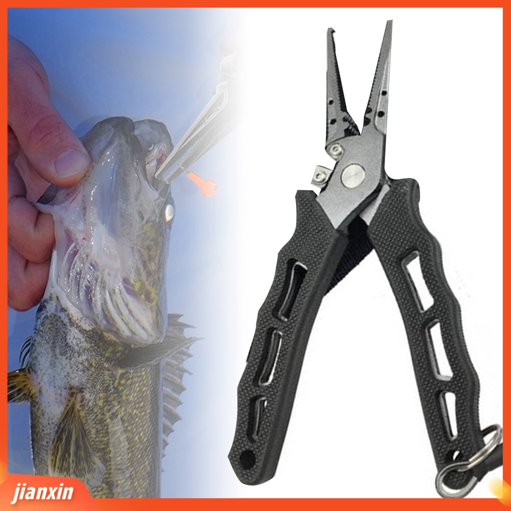 (In Stock) Multifungsi Anti-Slip Side Mouth Metal Fishing Line Cutting Tang Pengait Ikan