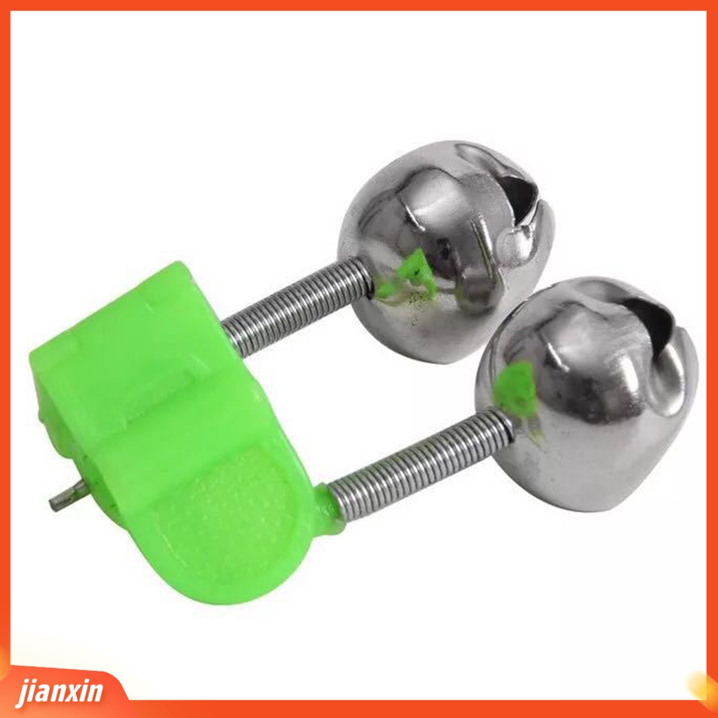 (In Stock) 50Pcs Lonceng Pancing Lonceng Ganda Siaga Stainless Steel Klip Plastik Portable Bell Untuk Angling