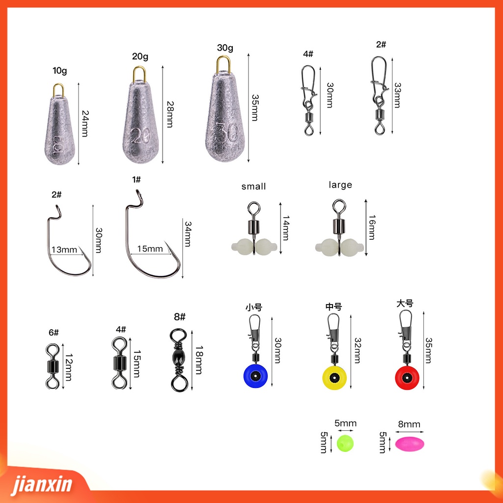 (In Stock) 177Pcs Fishing Tackle Kit Pengerjaan Halus Multifungsi Kapasitas Besar Tahan Karat Aksesoris Memancing Set Untuk Enthusiast Memancing