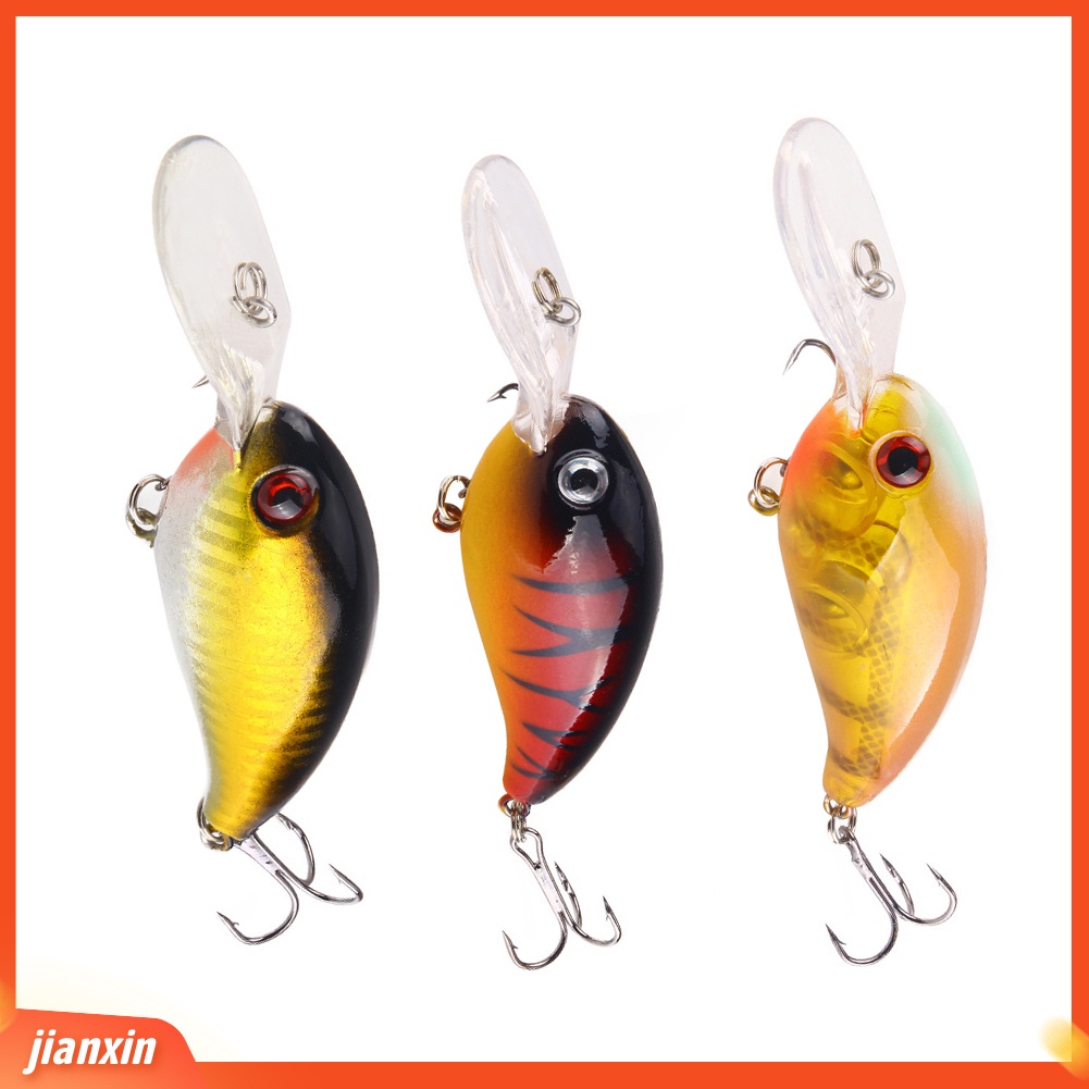 (In Stock) 1Pc Engkol 3D Mata Umpan Pancing Umpan Keras Bass Crankbait Tajam Fish Hook Tackle