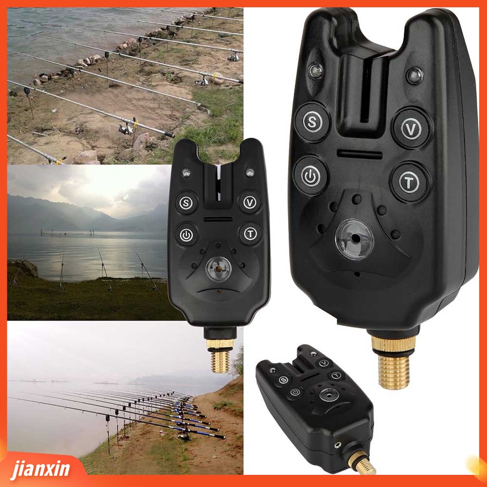 (In Stock) 3Pcs Alarm Gigitan Pancing Set Lampu LED Indikator Gigitan Suara Alat Pencari Ikan
