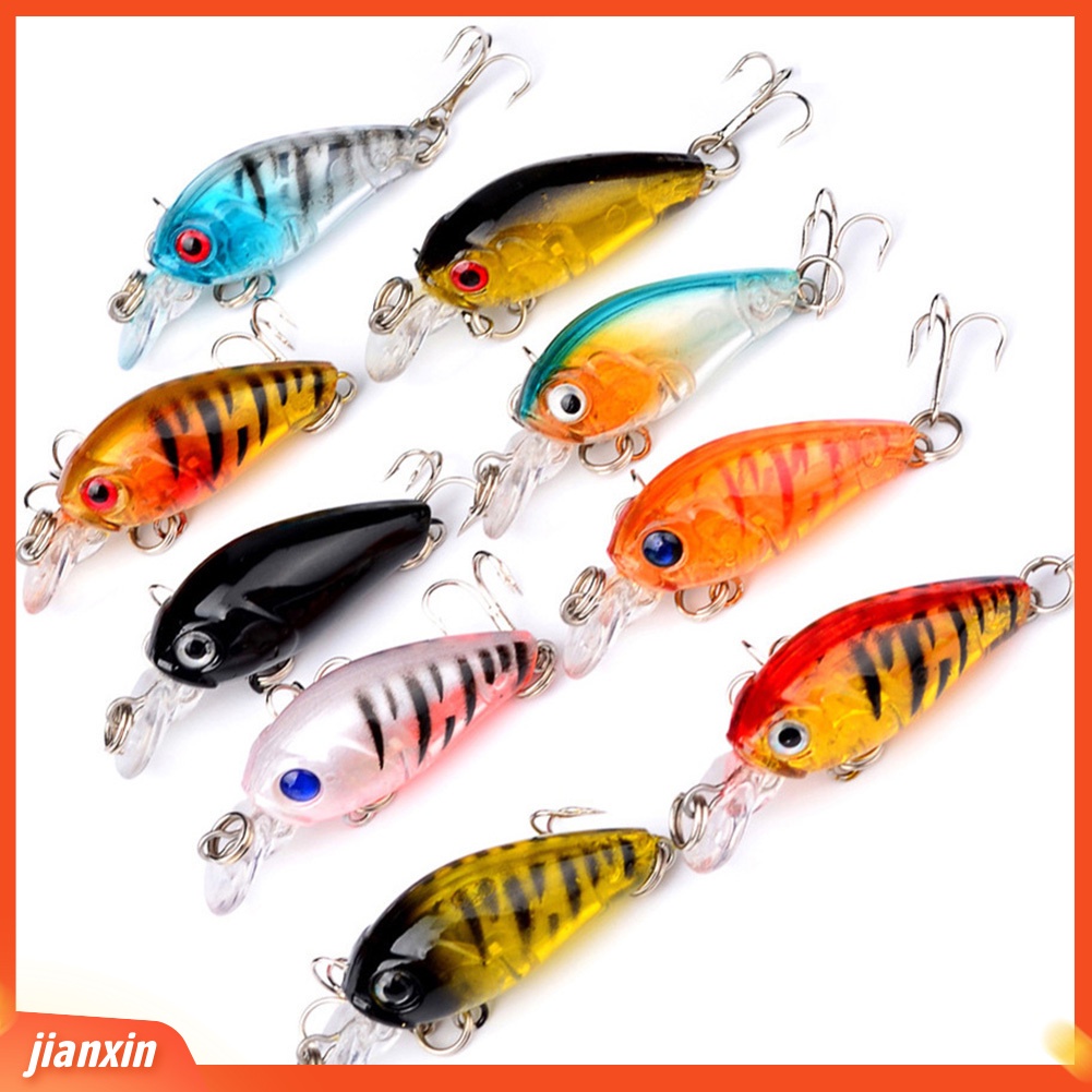 (In Stock) 4.5 cm Buatan Memancing Manusia Hidup Umpan Crankbait Wobbler Ikan Renang Tackle