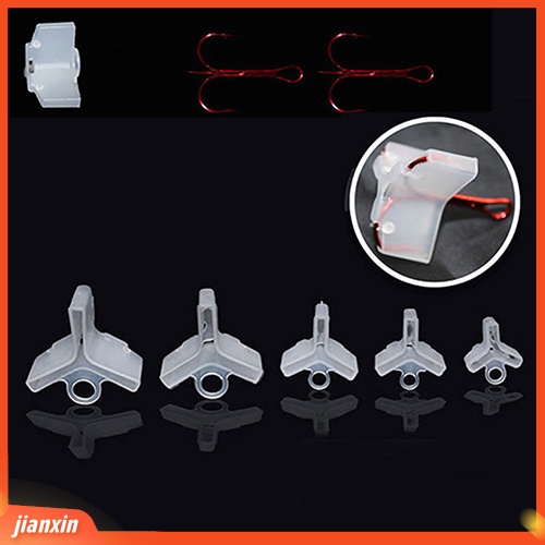 (In Stock) 50Pcs Fishing Treble Hooks Holder Covers Case Bonnets Caps Pelindung Set