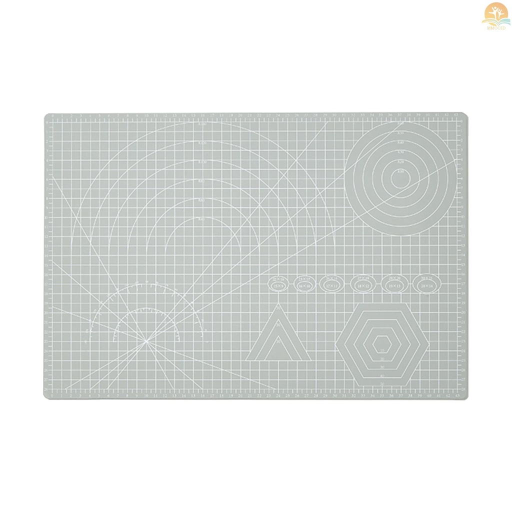 In Stock JIELISI A3 Alas Pemotong PVC Dua Sisi Non-Slip Talenan Cut Pad DIY Alat Dengan Garis Grid Bening Sudut Untuk Menjahit Kain Scrapbooking Art Craft Card Projects 45x30cm