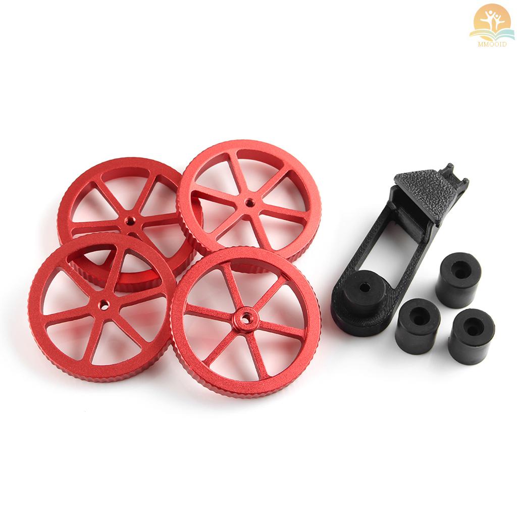 In Stock 3D Printer Parts 4pcs Upgrade Mur Perata Twist Tangan Aluminium Merah Dengan 4pcs Kit Kolom Silikon Kompatibel Dengan Creality Ender3 /3 Pro/Ender5/5 Plus/5 Pro/CR-10 /10S/10S