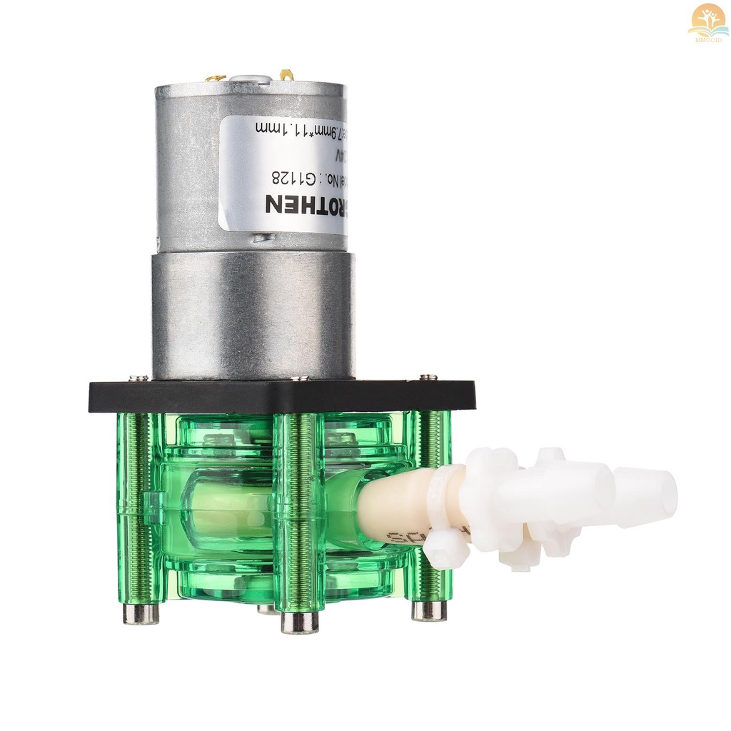 In Stock GROTHEN DC 12V Dosing Pump Pompa Peristaltik Pompa Cairan Air Mini Flowrate Besar Peristaltic BPT Tube Self-Priming 700mL/min Untuk Aquarium Lab Chemical Analisa Dosing Add