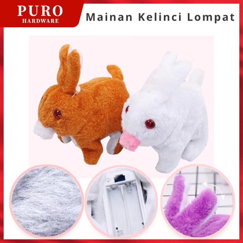 Mainan Kelinci Bercahaya / Mainan Anak Boneka Kelinci Lompat / Cahaya Kelinci Mewah